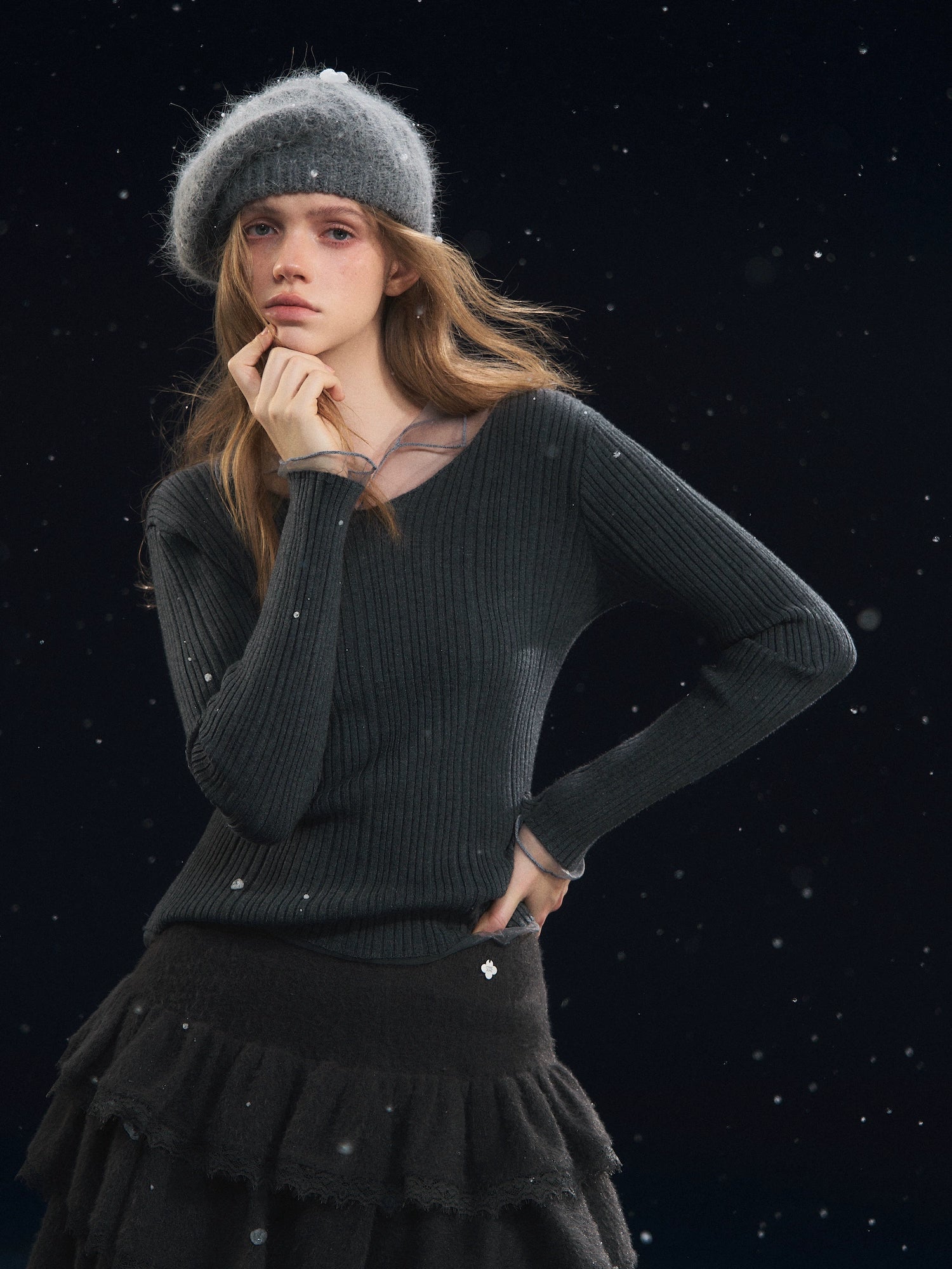 Mesh Spliced High-Stretch Base Layer