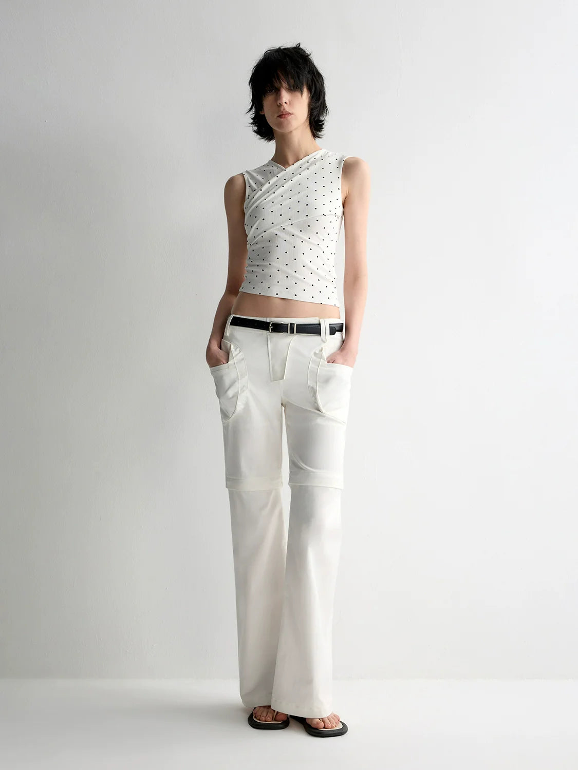 Two-in-One Removable Flared Casual Pants