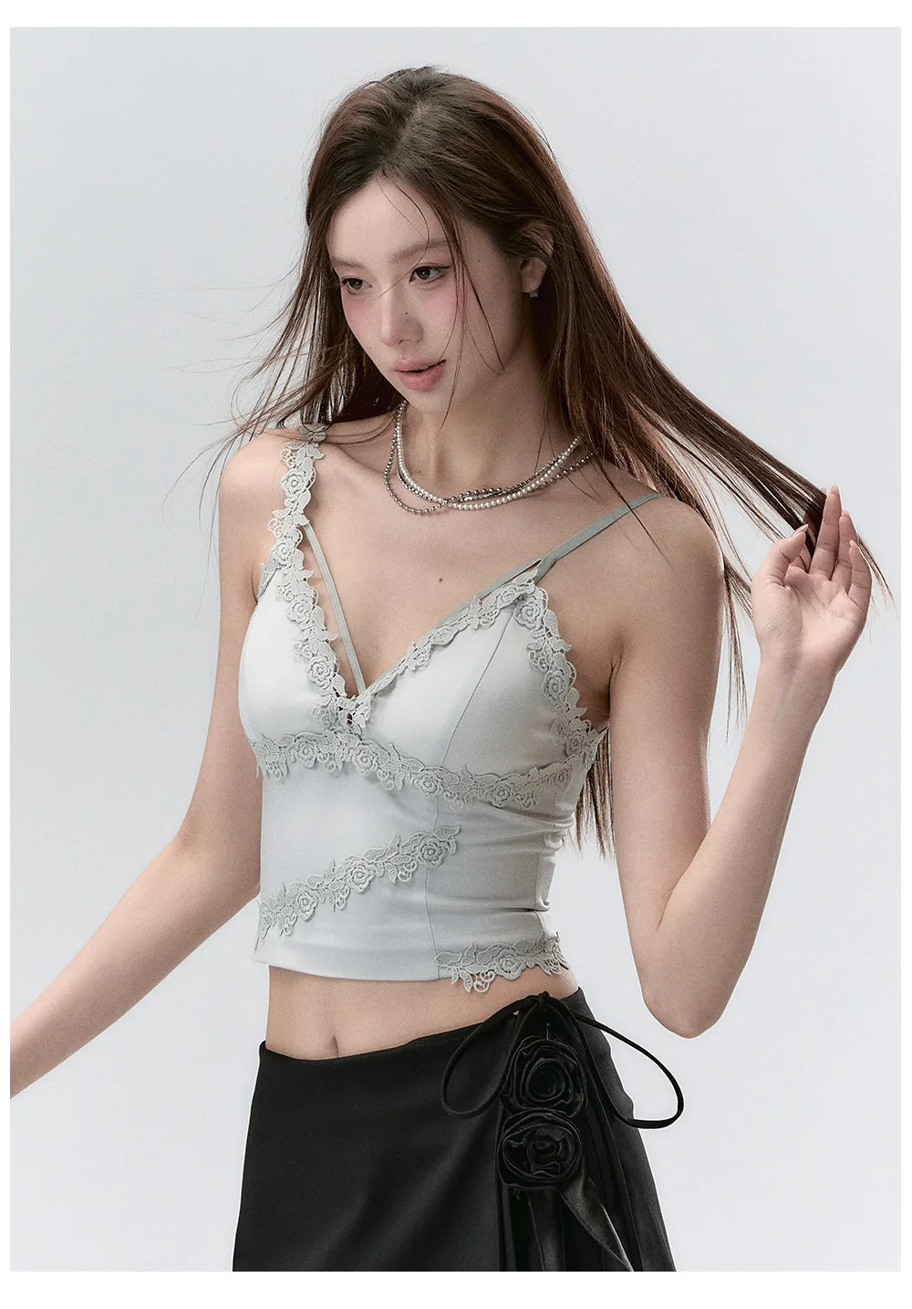 Lace Splicing Design Camisole Tank Top