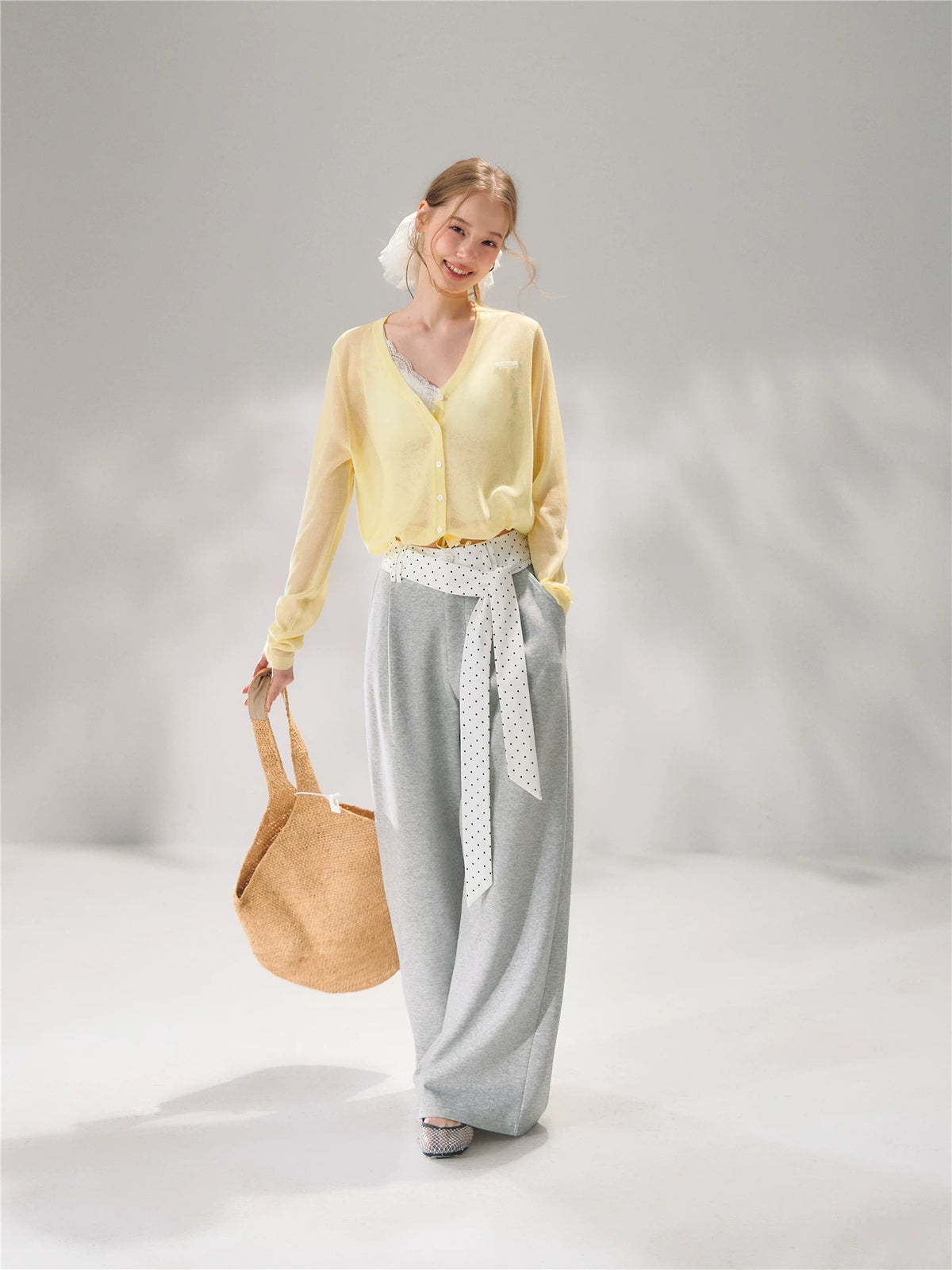 Ice Silk Tie Cardigan