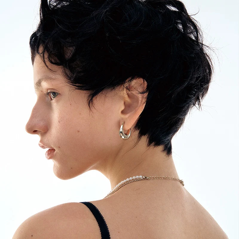 Vintage M2M Circle Letter Earrings