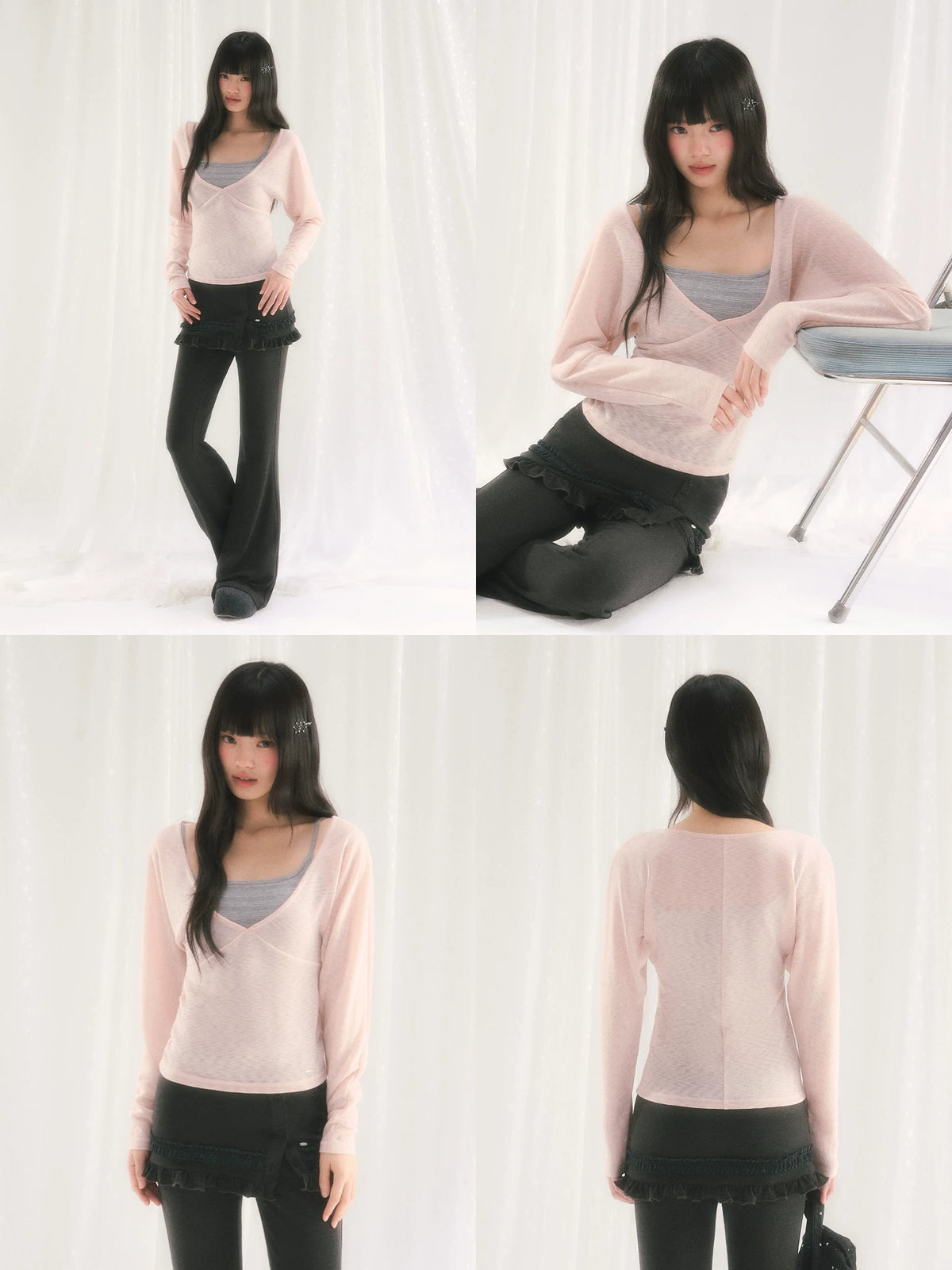 Pink Layered Top Set