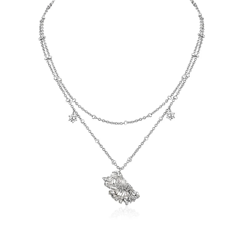 Conch Double Layer Overlapping Choker