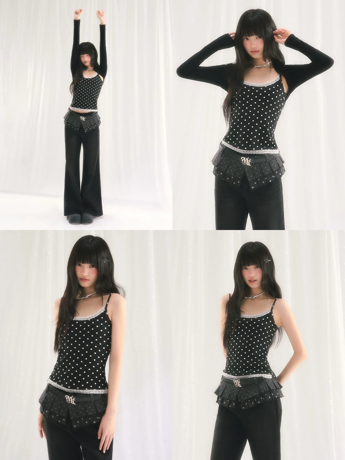 Black Polka Dot Set