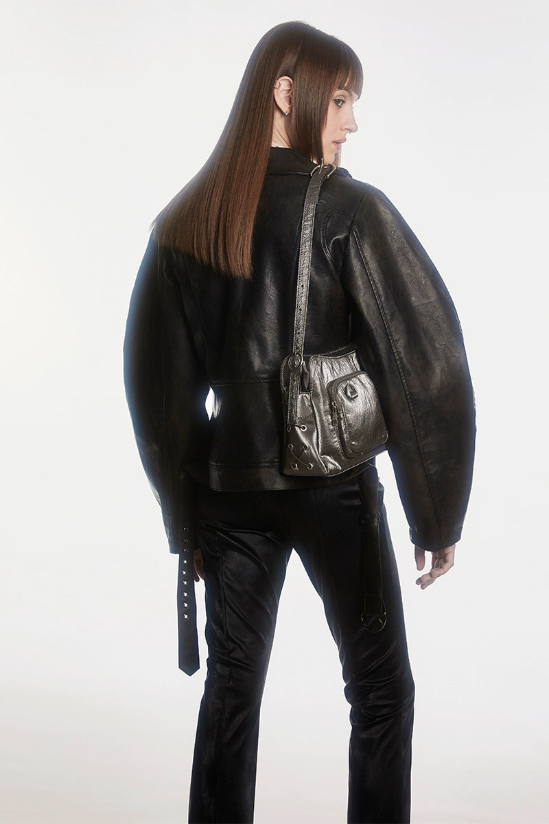 Oversized Thick Leather Jacket