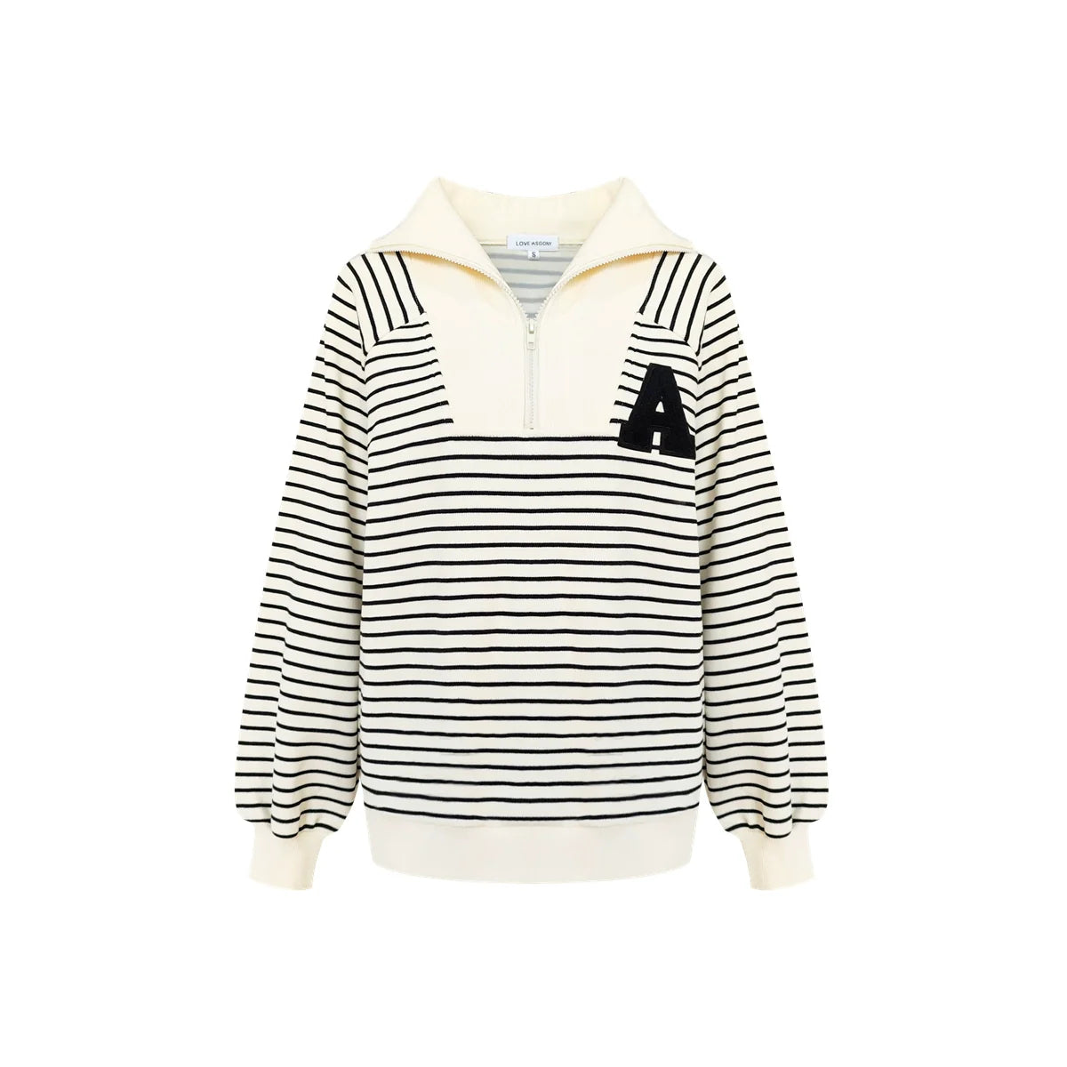 Striped Embroidered Sweatshirt & Shorts Set