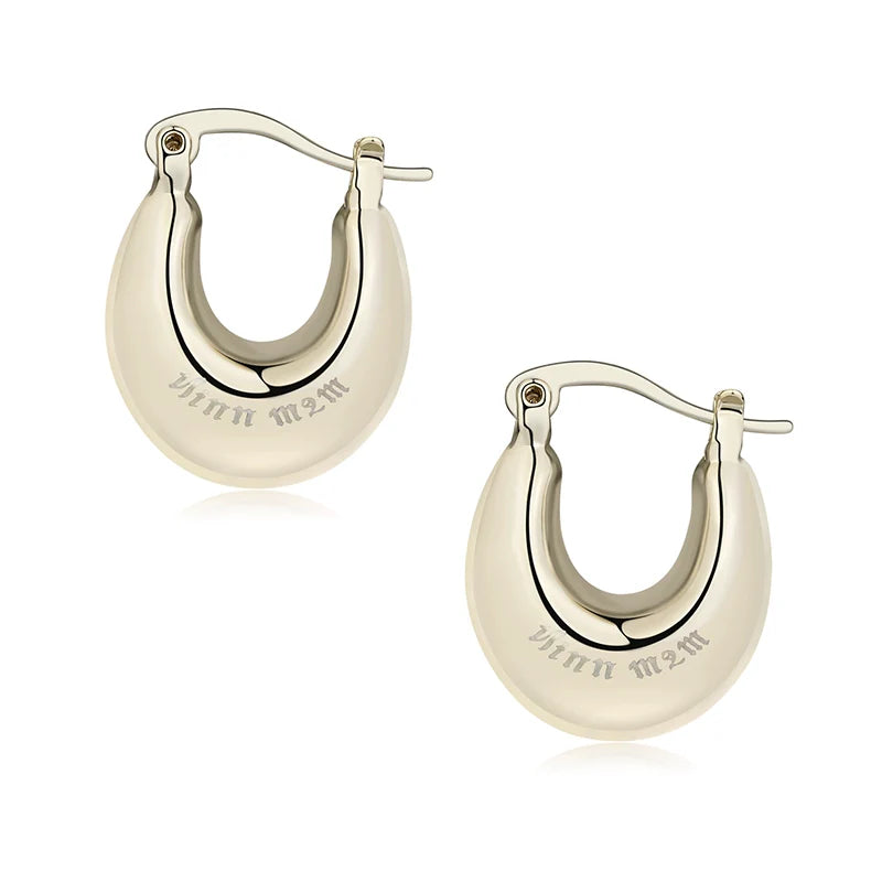 Vintage M2M Circle Letter Earrings