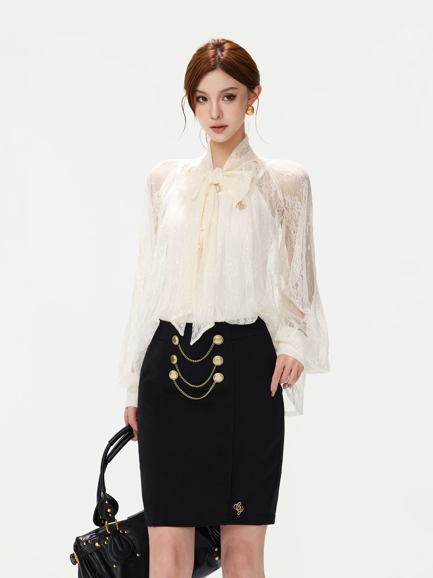 Medal Chain Mini Skirt