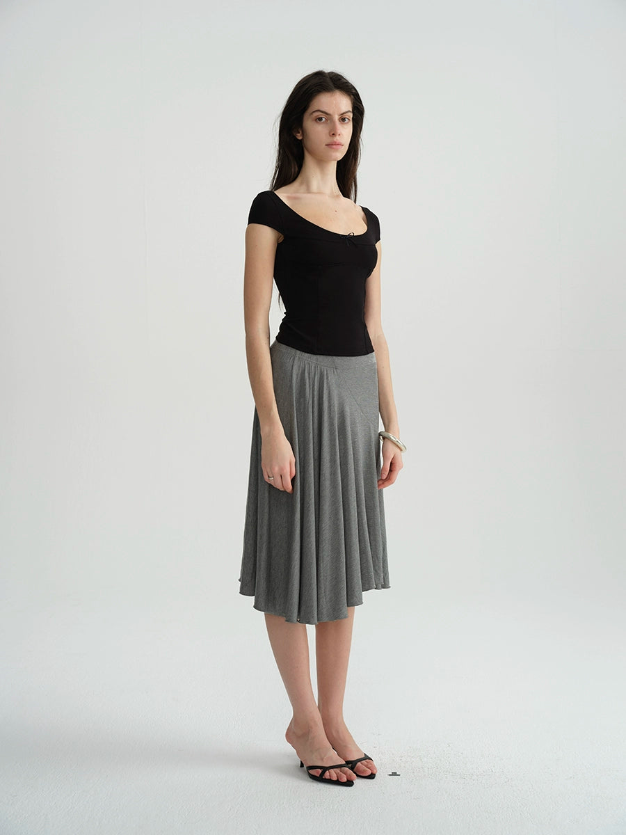 Herringbone Crewneck Slim Tee