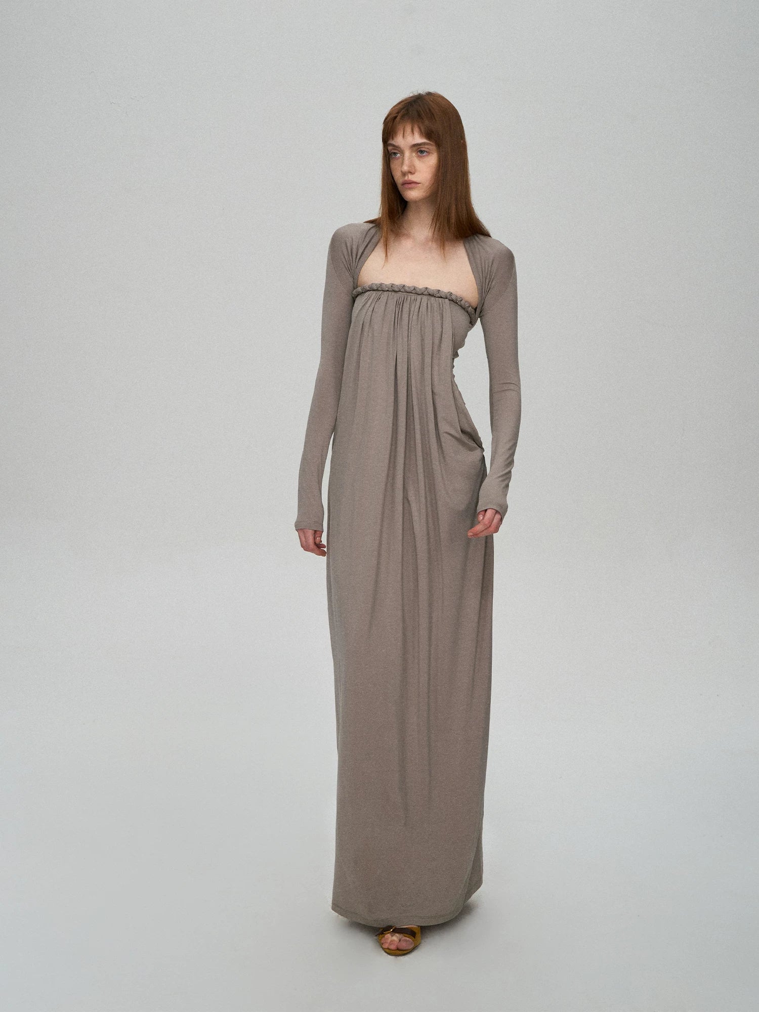 Lyocell Sculpted Pleated Dress