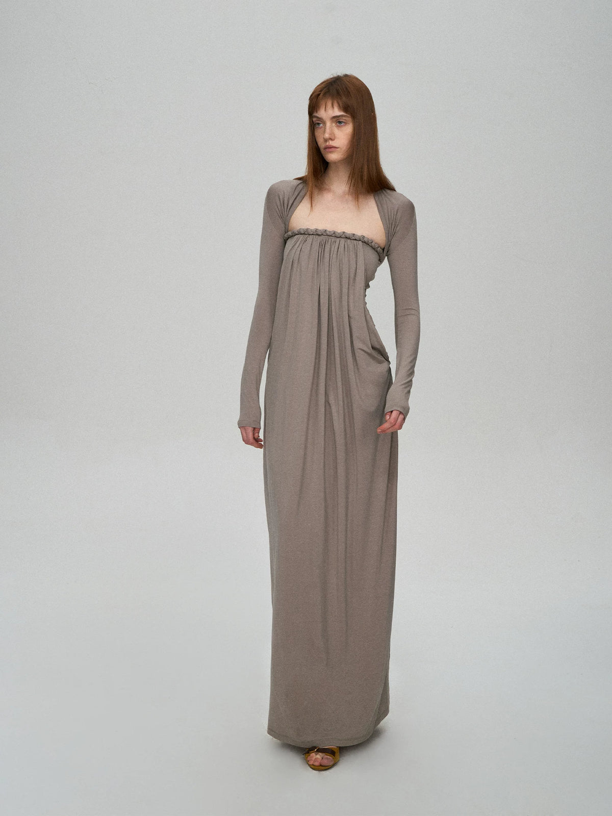 Lyocell Sculpted Pleated Dress