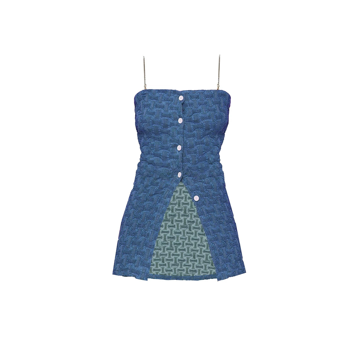 Ruched Denim Bustier Top