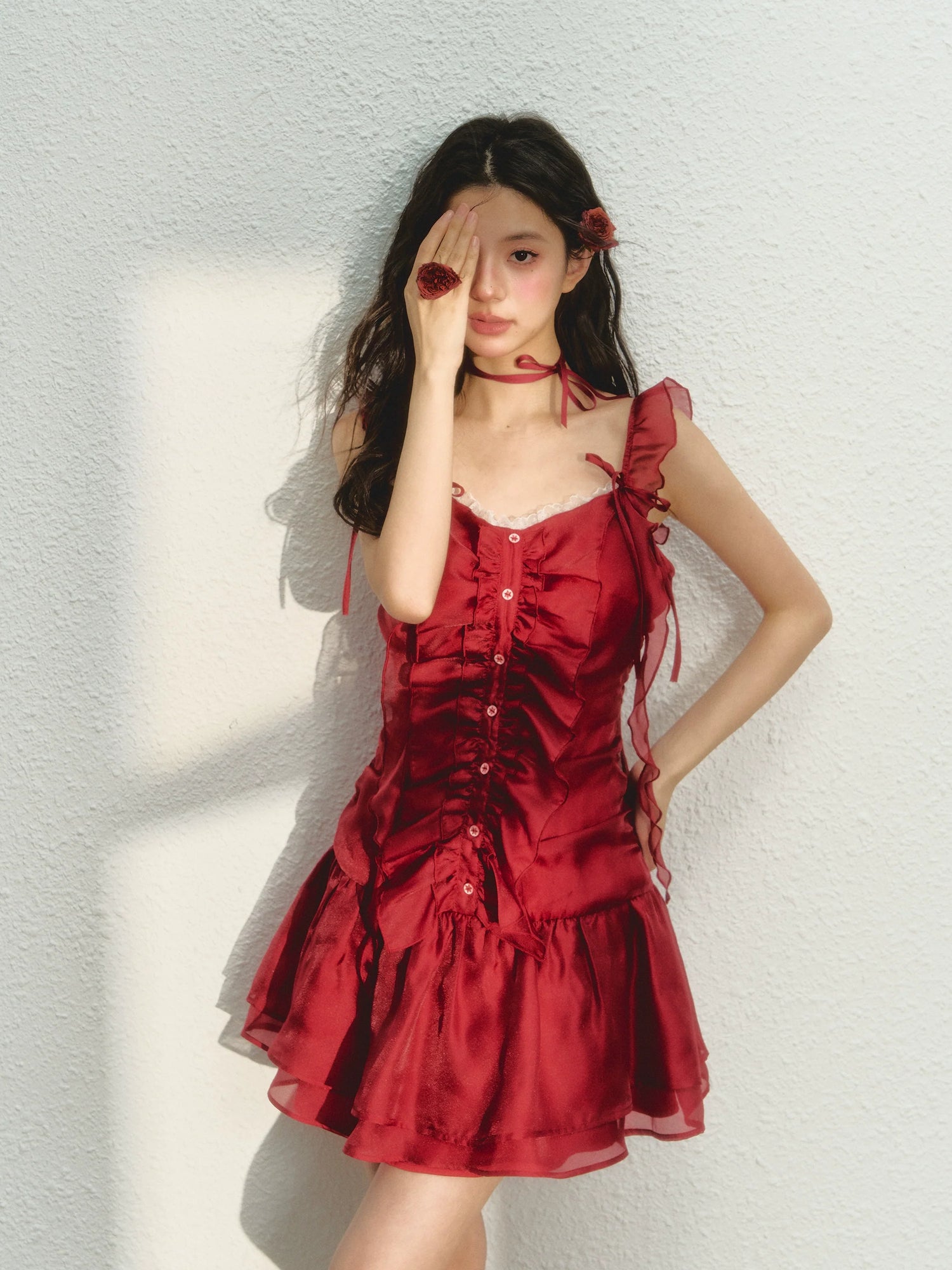 Red Spaghetti Strap Dress