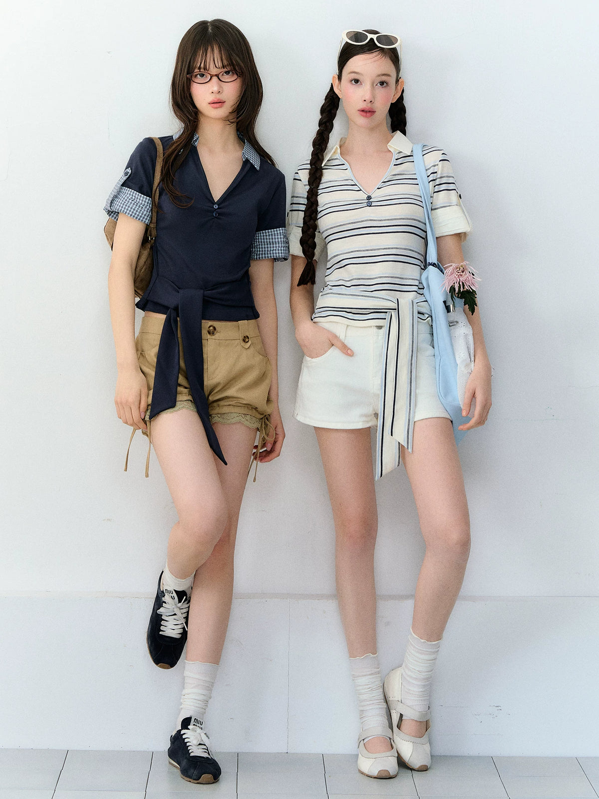 Layered Polo Knit T-Shirt