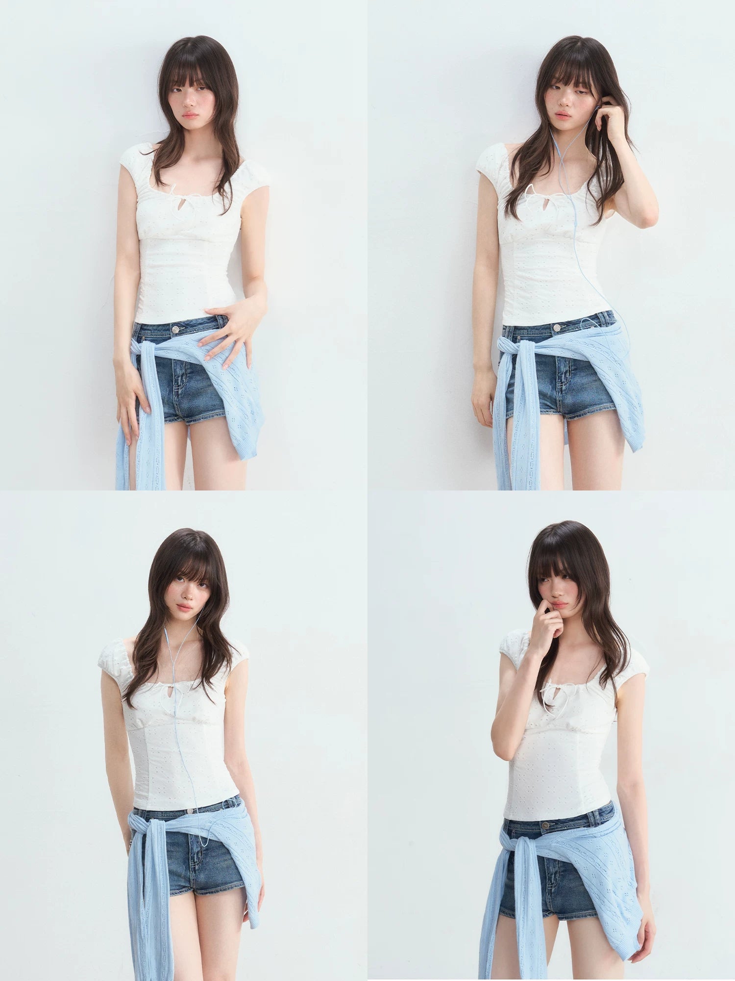 Square Neck Jacquard Top