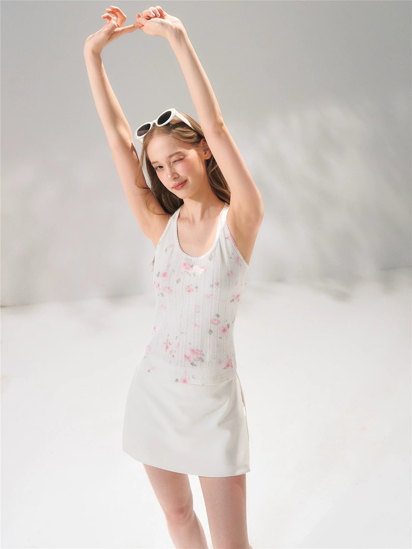 Floral Texture Stretch Tank