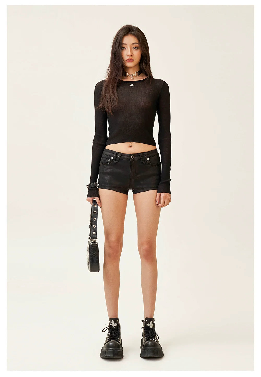 Compass Cross-fitted Knitted Sweater