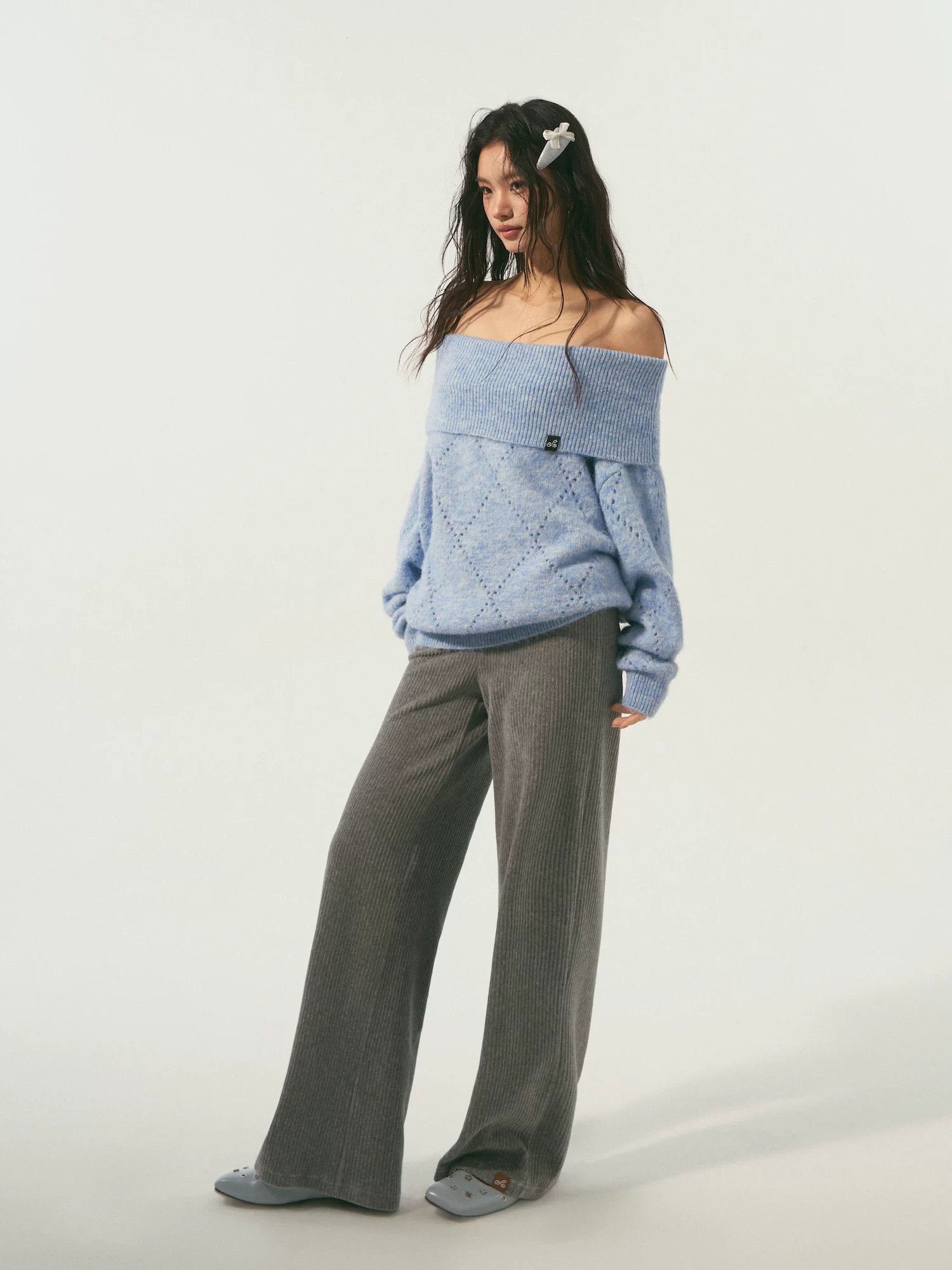 Cutout Shoulder Sweater