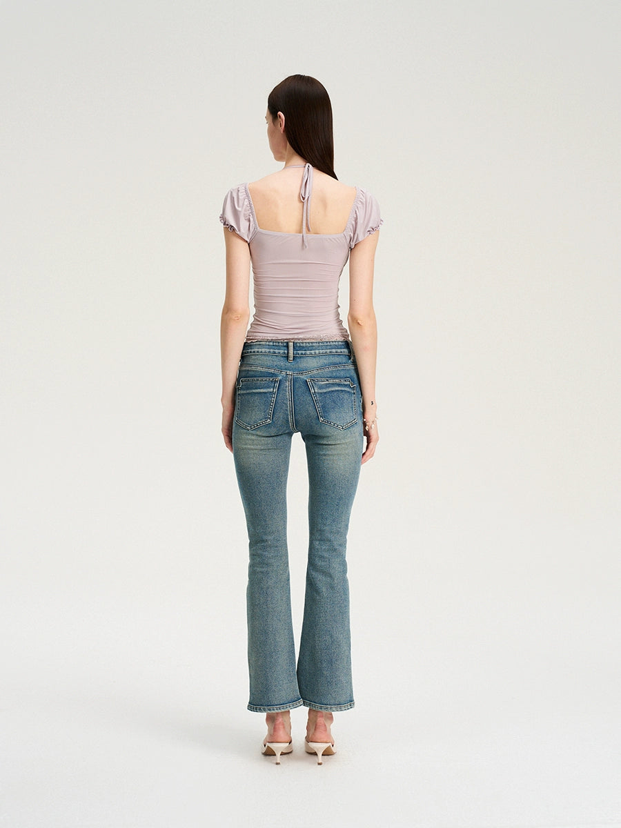 Light Lace Panel Beaded Cardigan