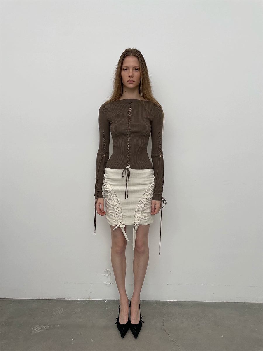 Black Coffee Reversible Tie Sweater