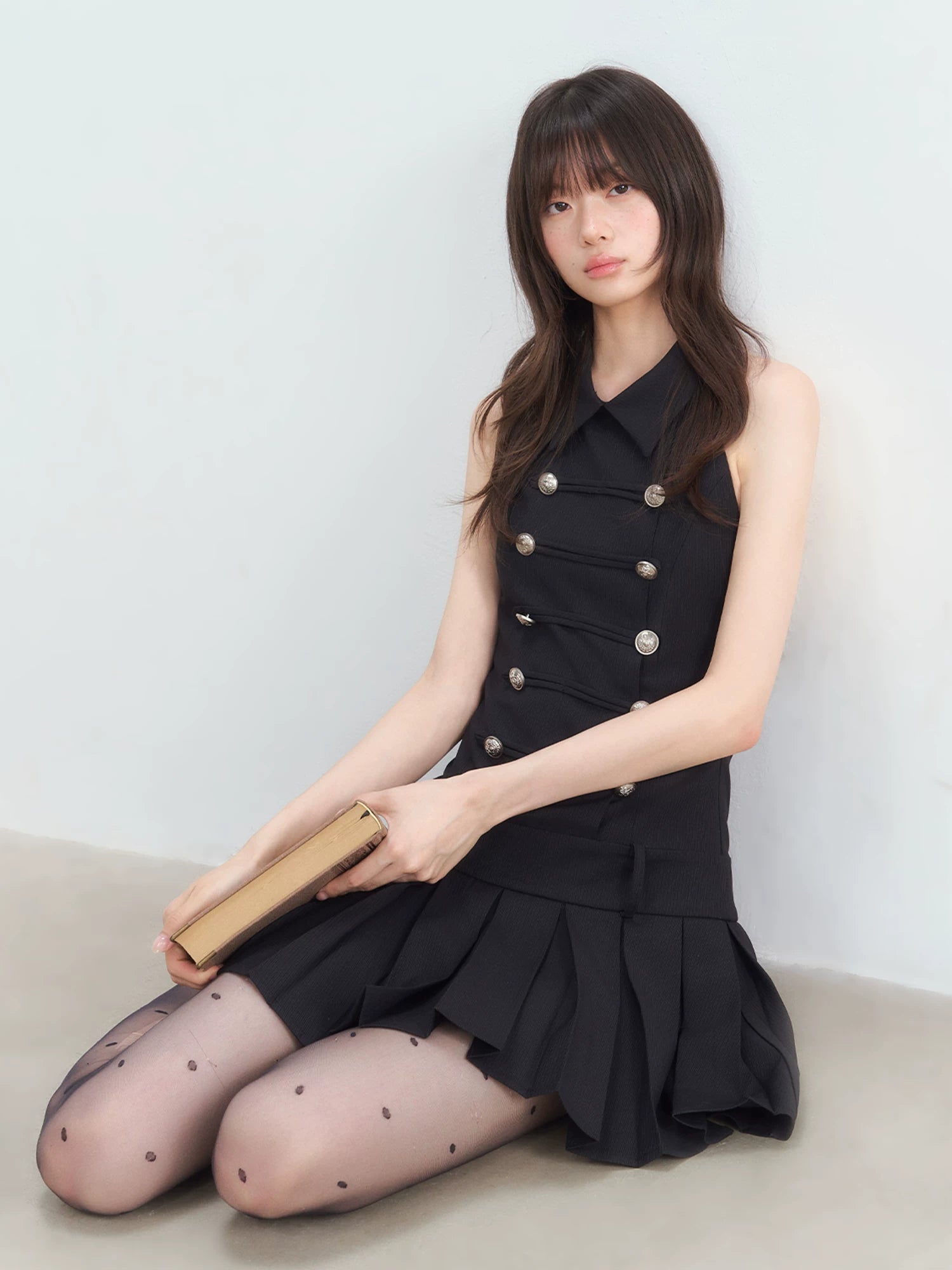Halter Pleated Dress