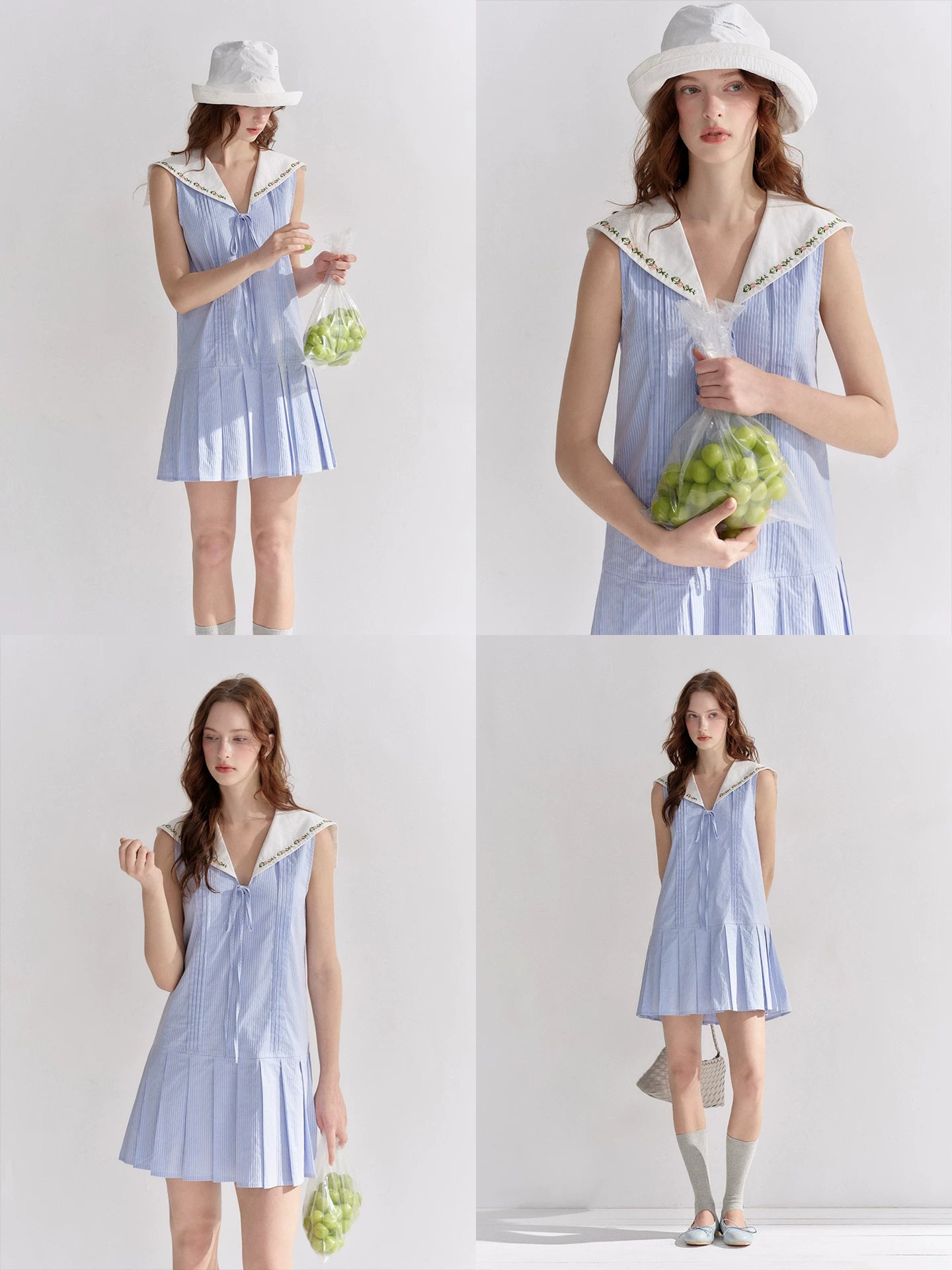 Sailor Collar Pleated Dress