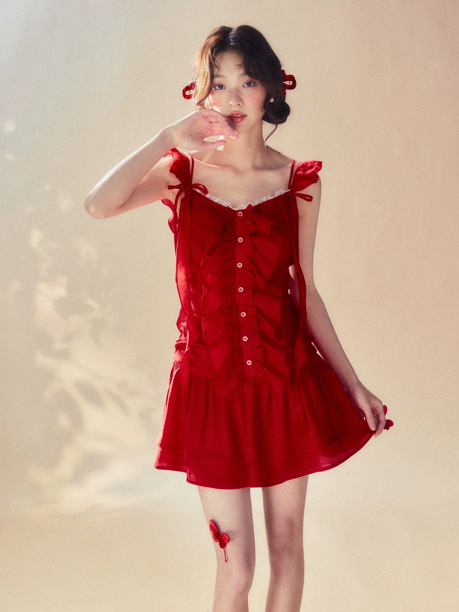 Red Spaghetti Strap Dress