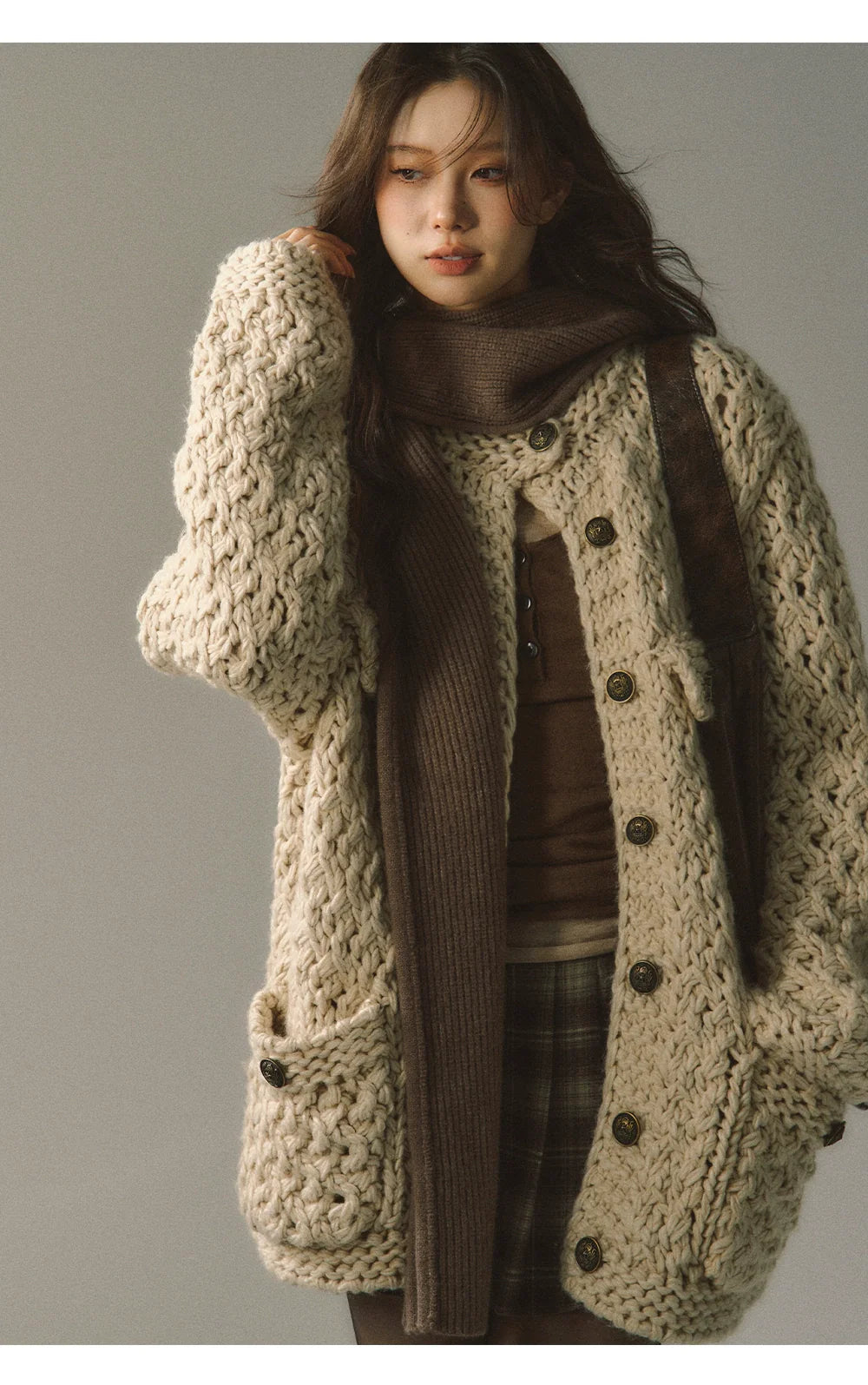 Chunky Yarn Knit Cardigan