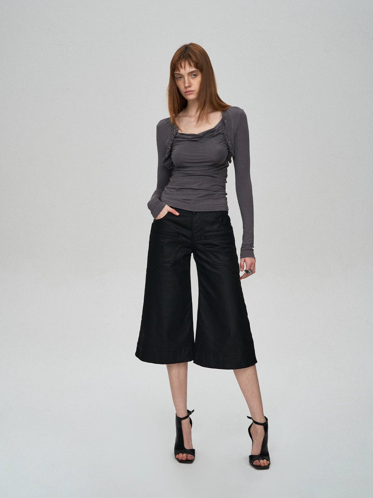 Lyocell Layered Ruched Tee