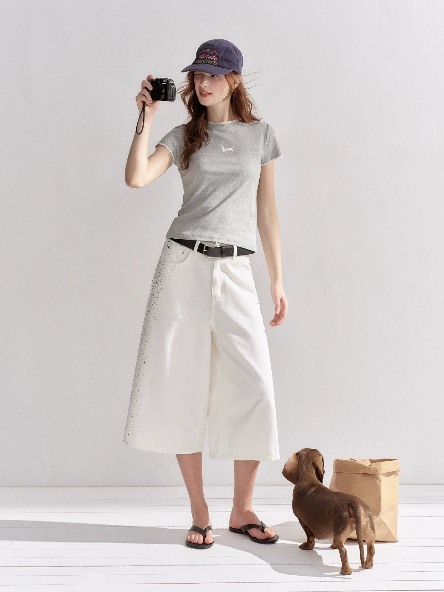 Dog Embroidered T-Shirt