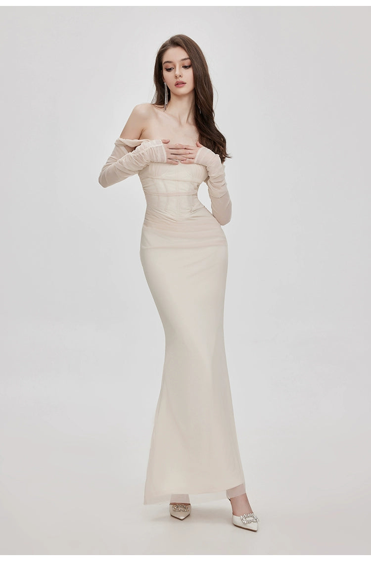 Ariel Mesh Off-Shoulder Mermaid Dress