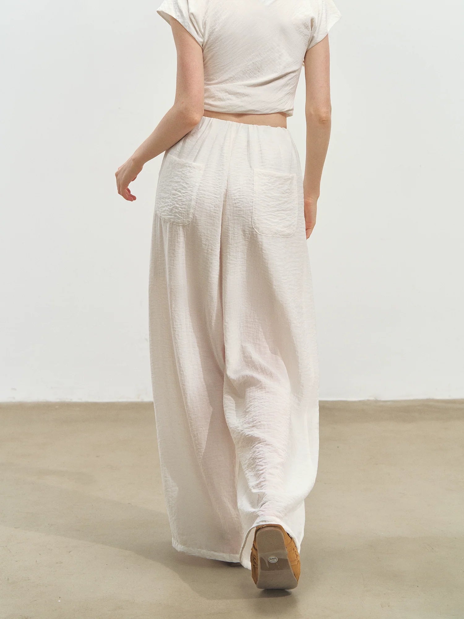 Draped Lazy Asymmetric Shoulder Convertible Top Set
