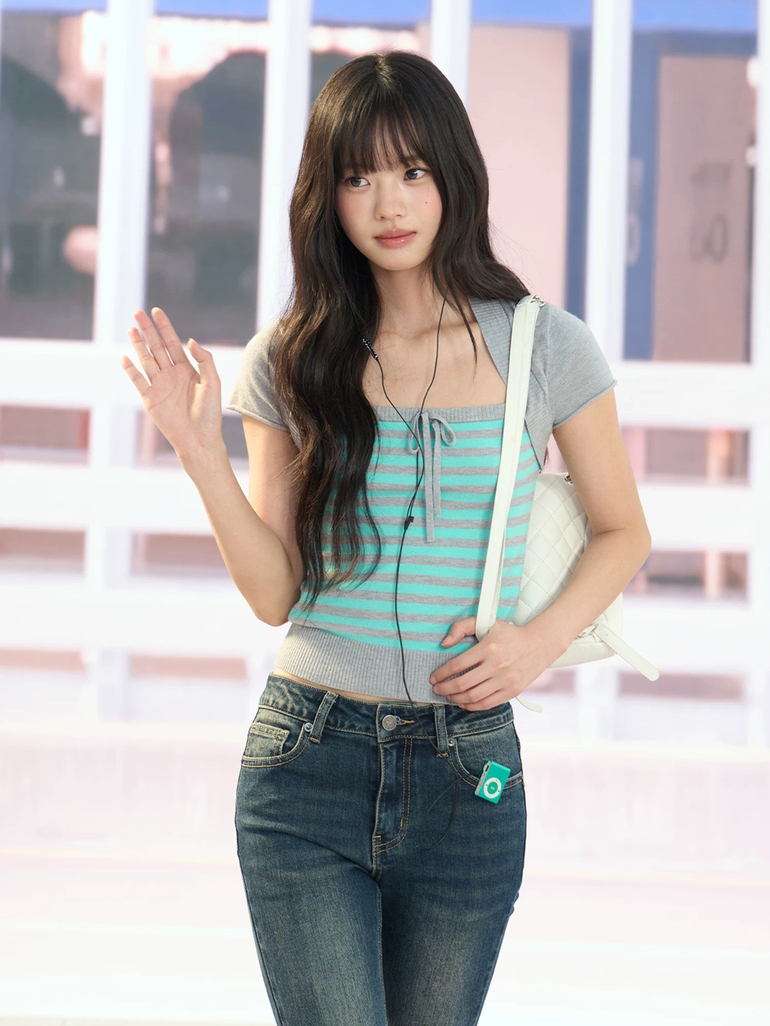Layered Stripe Knit Top