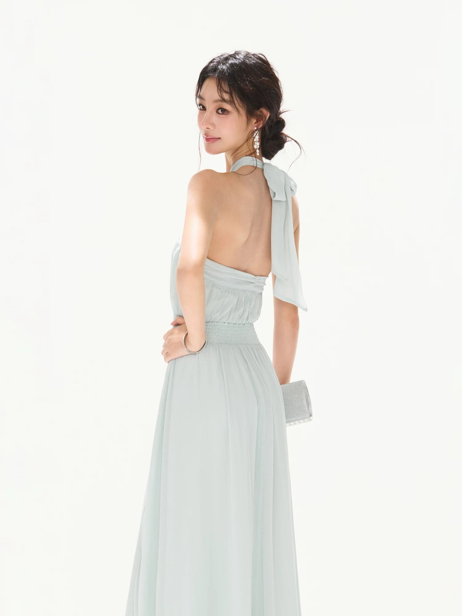 Cross Halter Maxi Dress