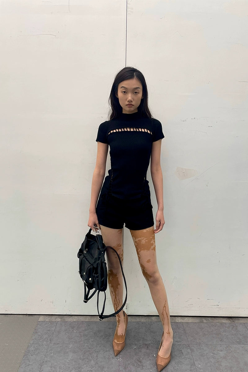 Black Waterproof Two-Way Handbag