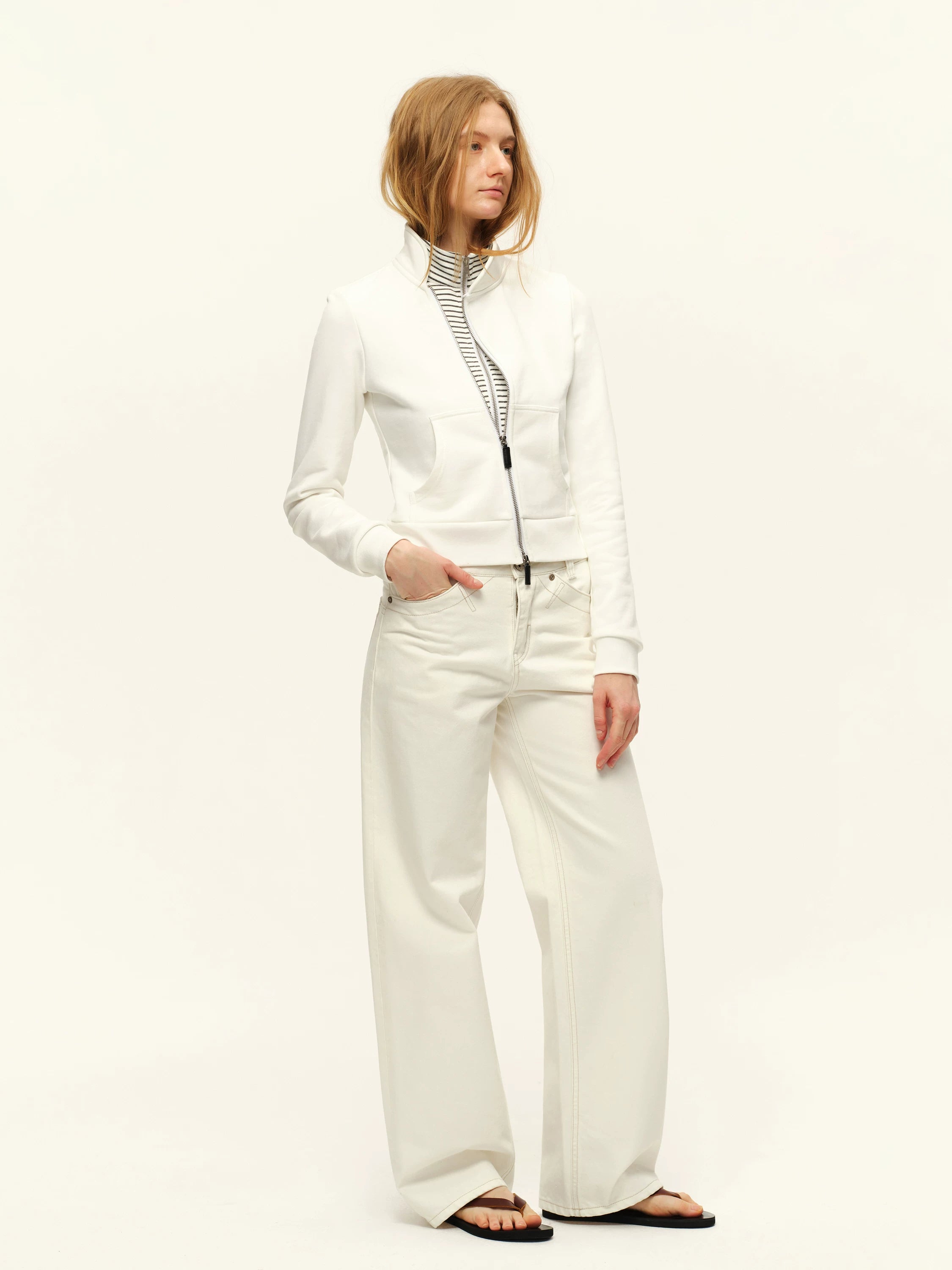 Double Zip Sweatshirt Jacket