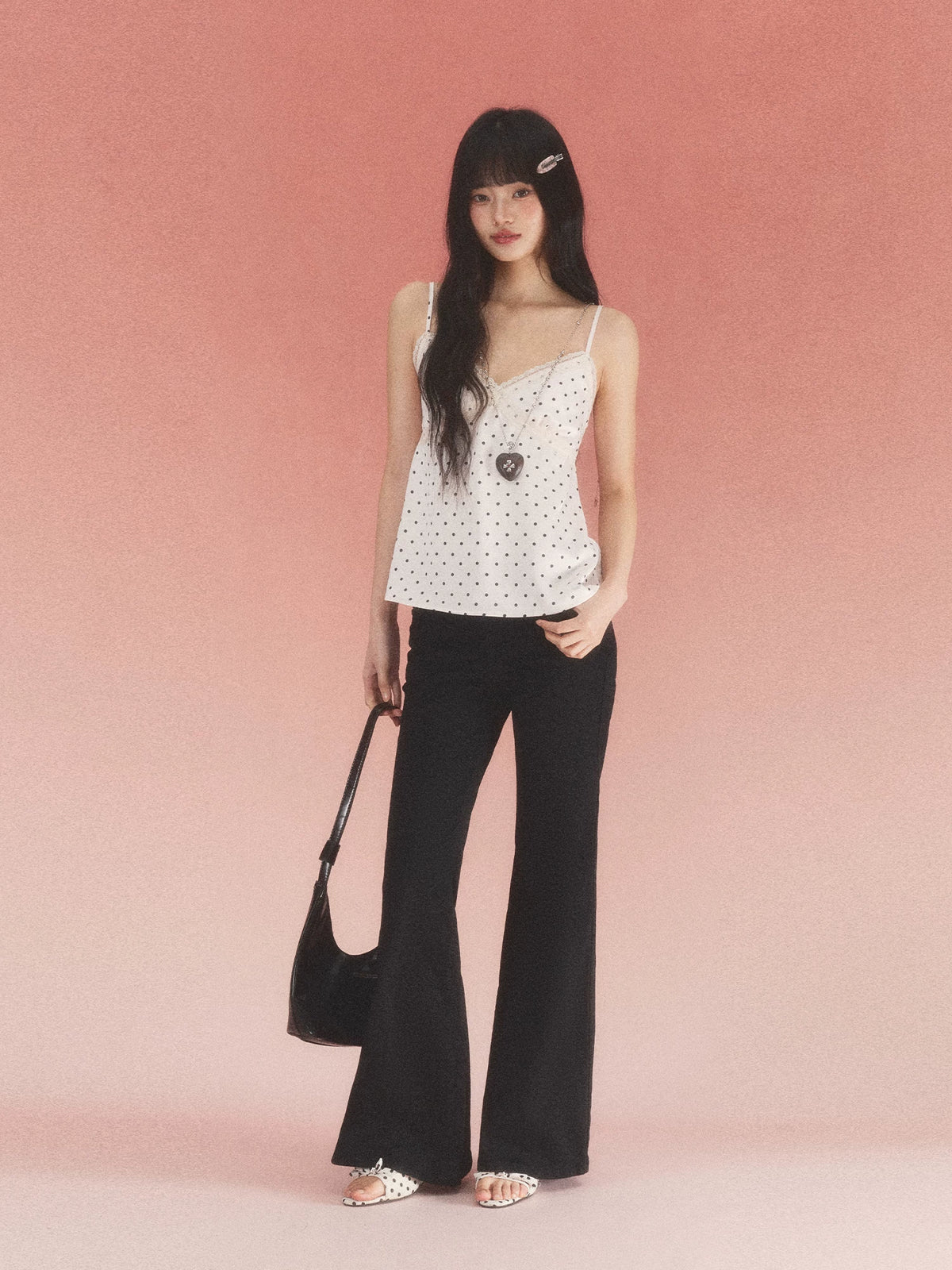 Polka Dot Lace Camisole