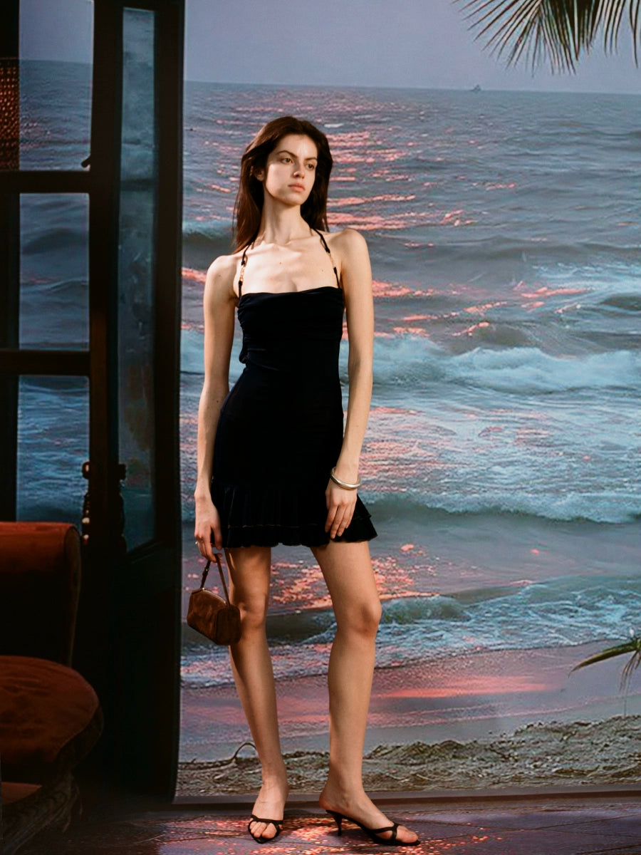 Deep Blue Acetate Dress