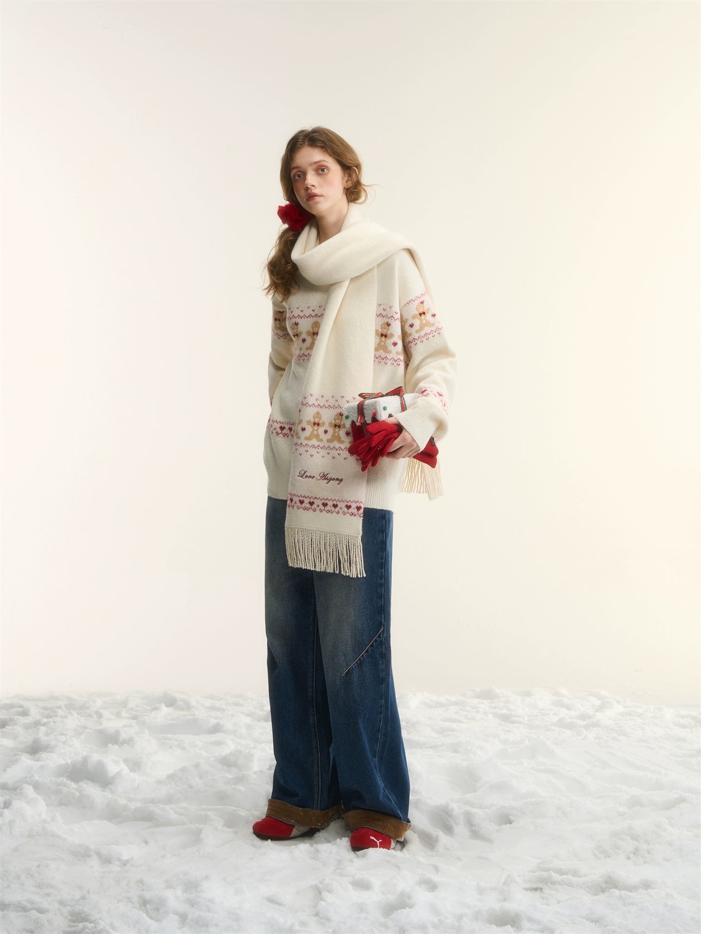 Fair Isle Gingerbread Sweater Set