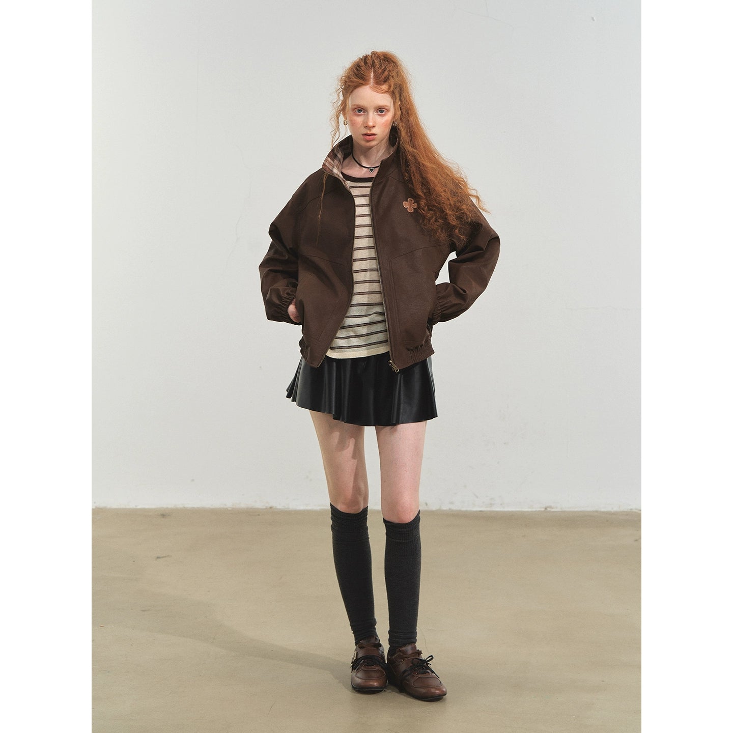 Reversible Vintage Stand-Collar Jacket