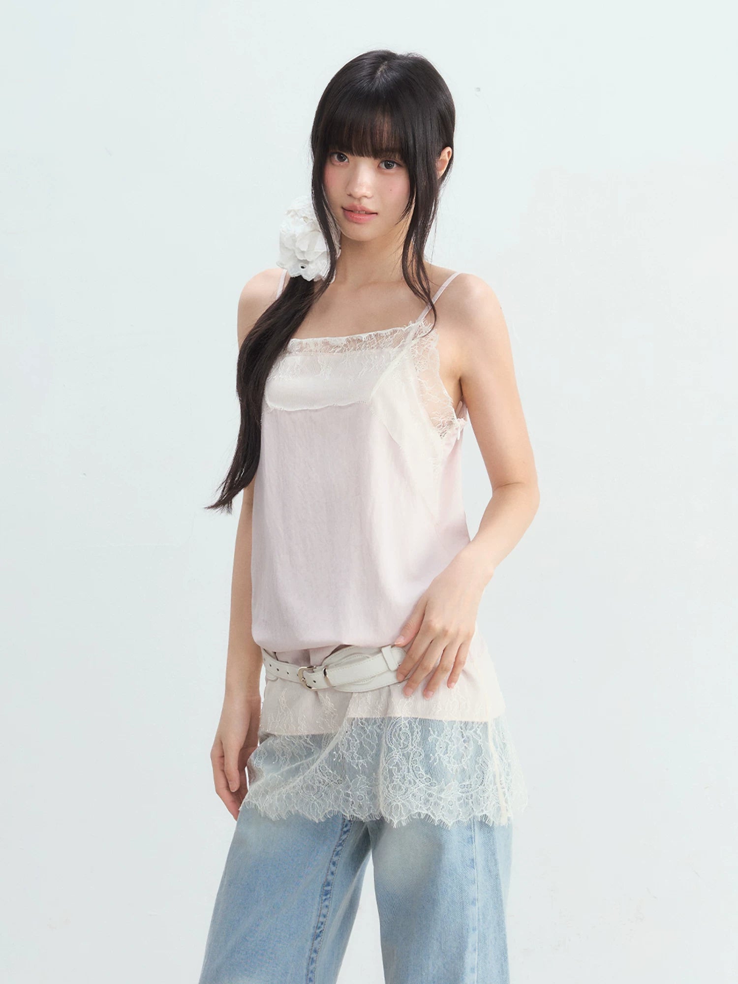 Lace Layered Cami Dress