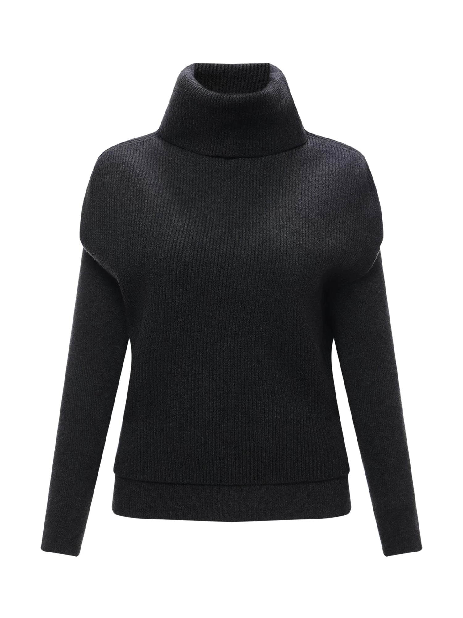 Gray Turtleneck Knit Set