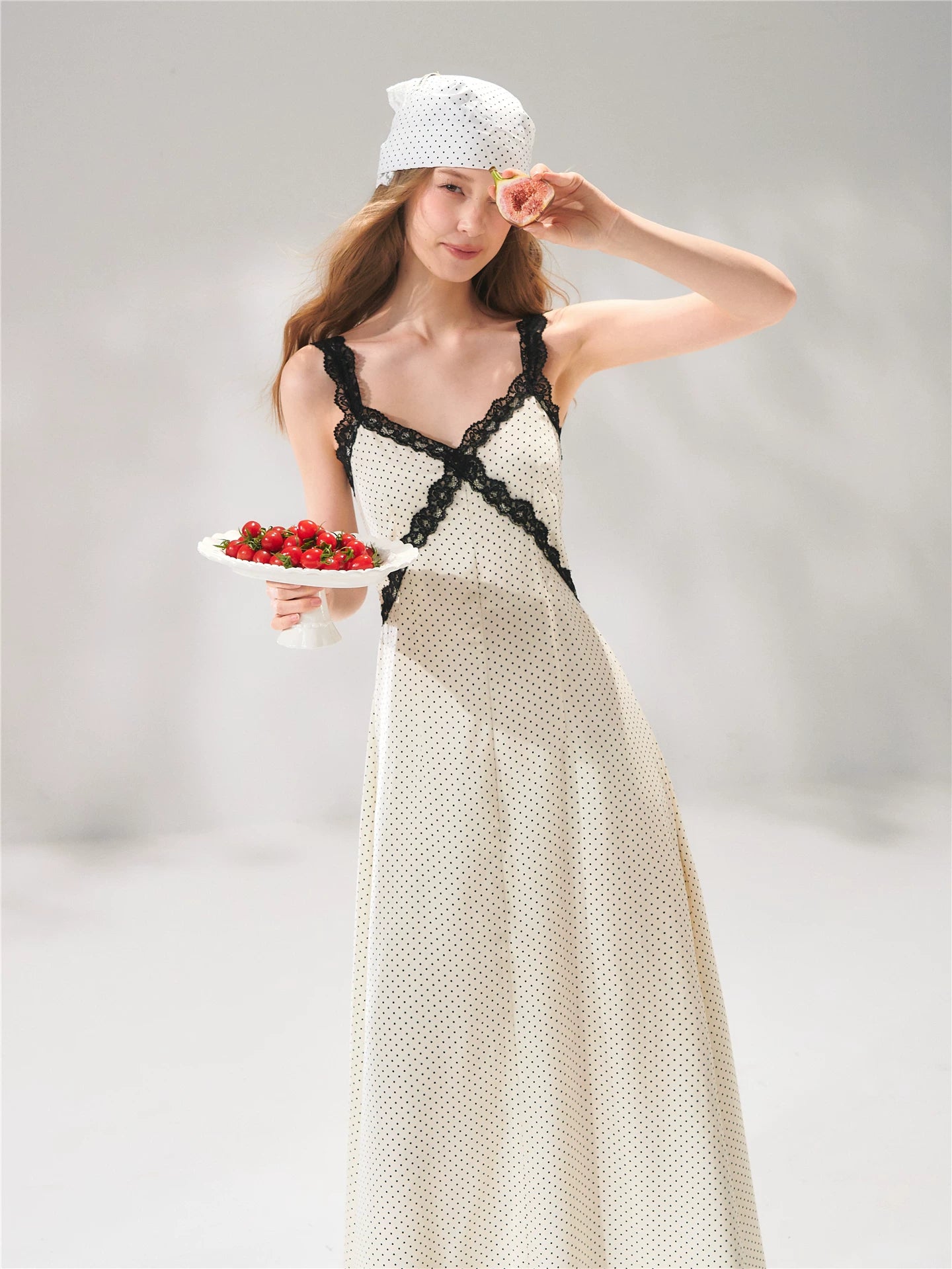Polka Dot Lace Dress Set