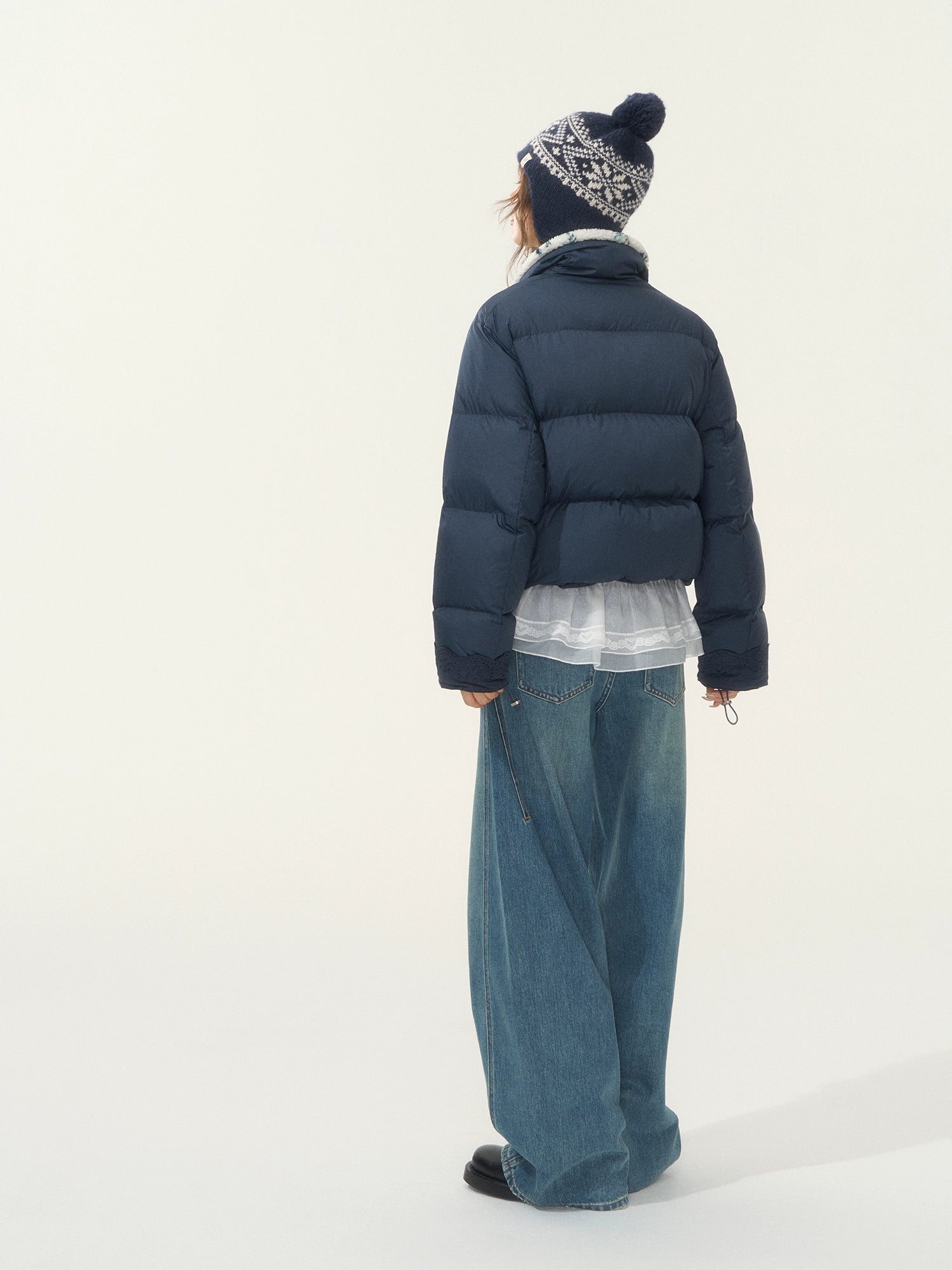 Fur-Trim Short Puffer