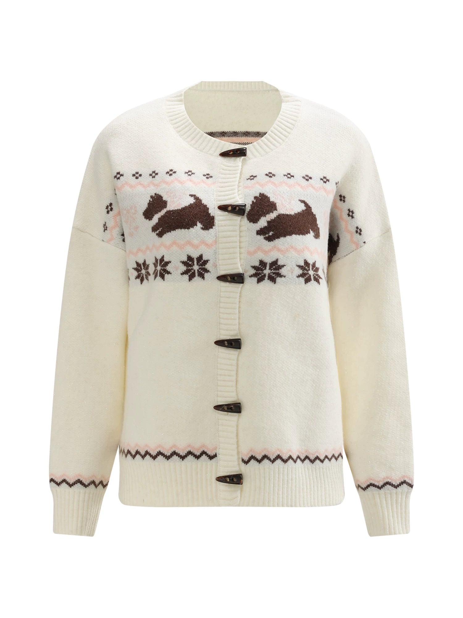 Fair Isle Toggle Cardigan