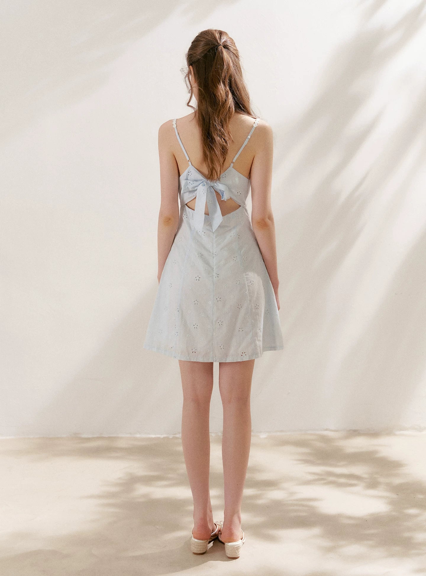 Embroidered Cotton Cami Dress