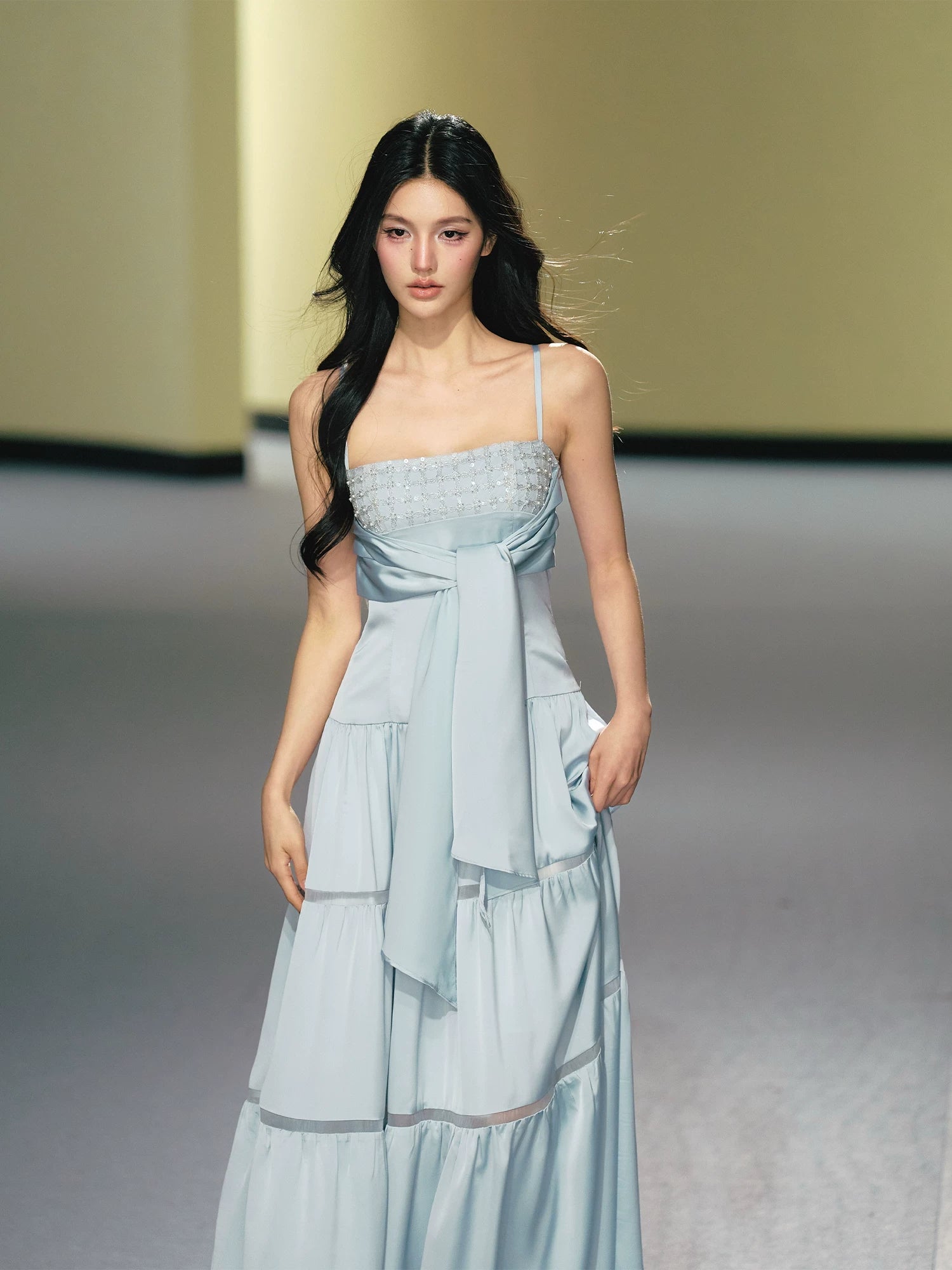 Sequin Strap Maxi Dress