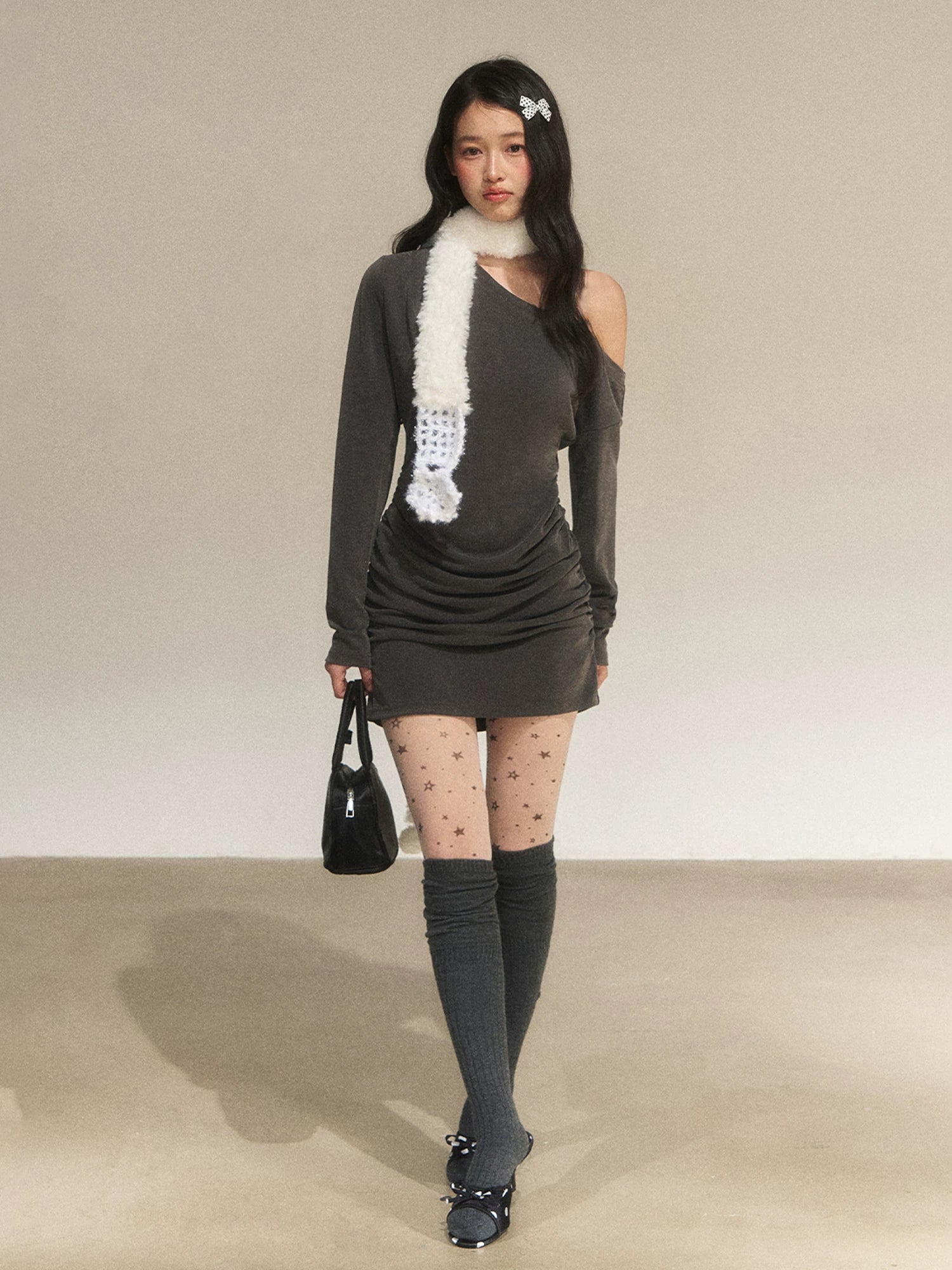 Lace Strap Asymmetrical Dress