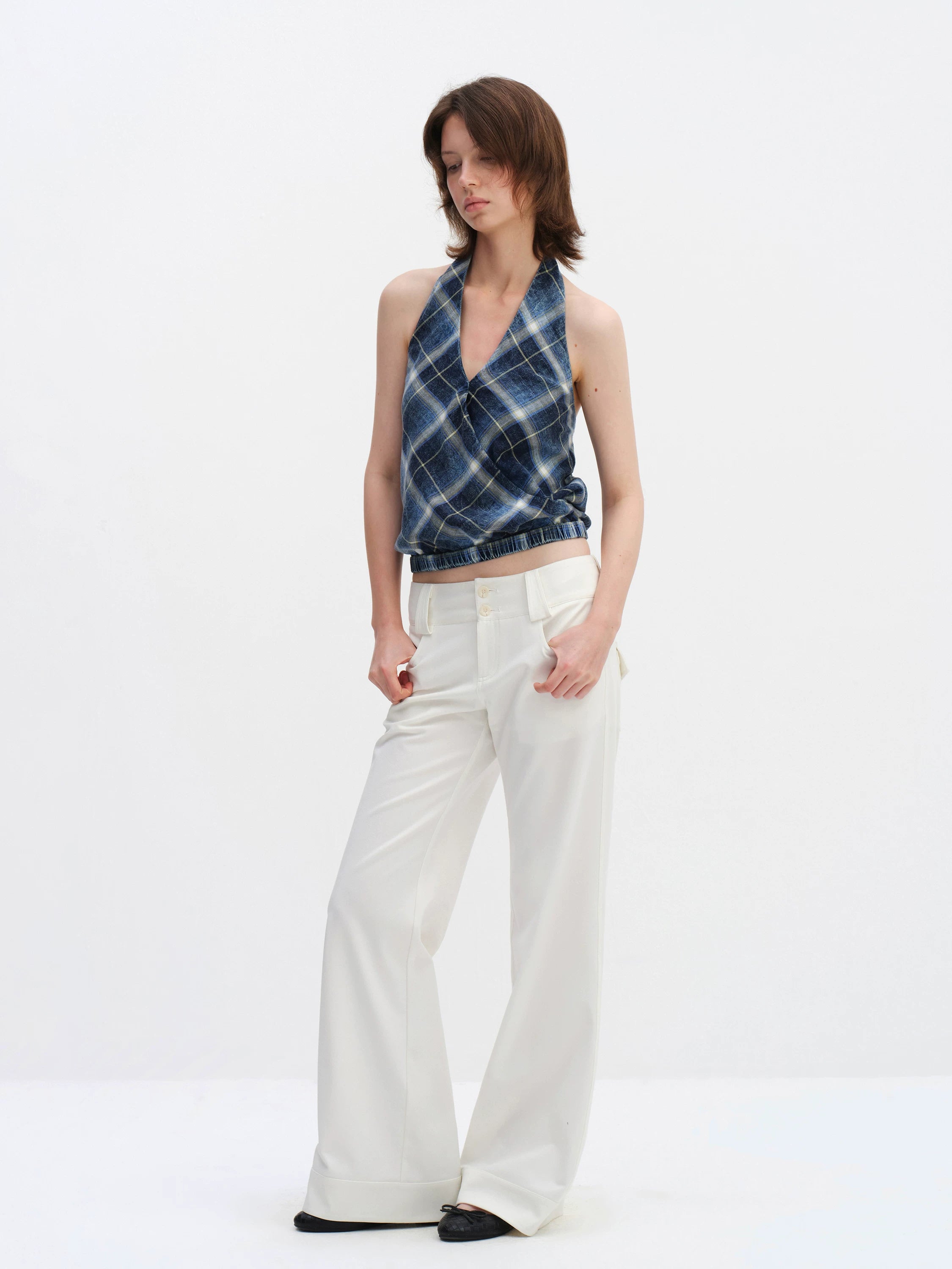 Low Waist Wide-leg Pants