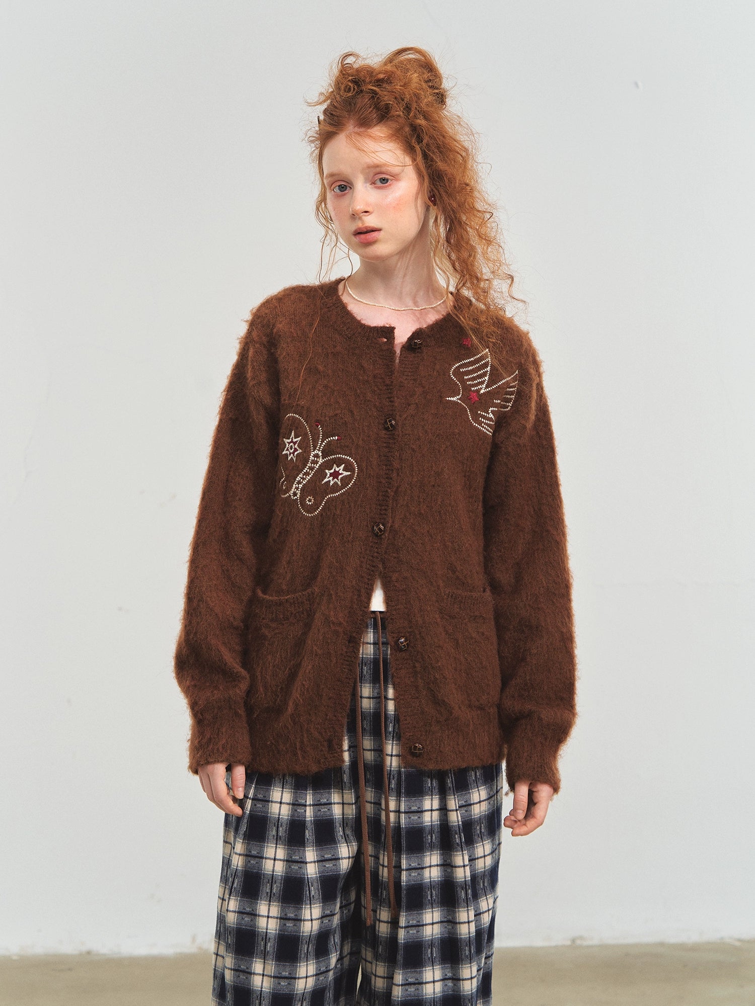 "Birds & Butterflies" Embroidered Cardigan